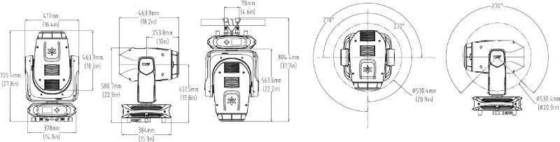 DLW 550BSW PRO - dimension DLW 550BSW PRO - dimension